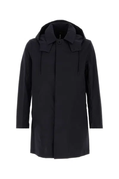 Mackintosh Cotton Cambridge Raincoat For Men In Blue