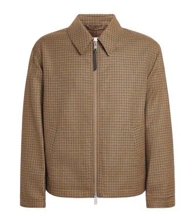 Mackintosh Cotton-wool Check Birgham Jacket In Brown