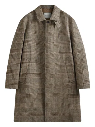 Mackintosh Dunkeld Checked Coat In Brown