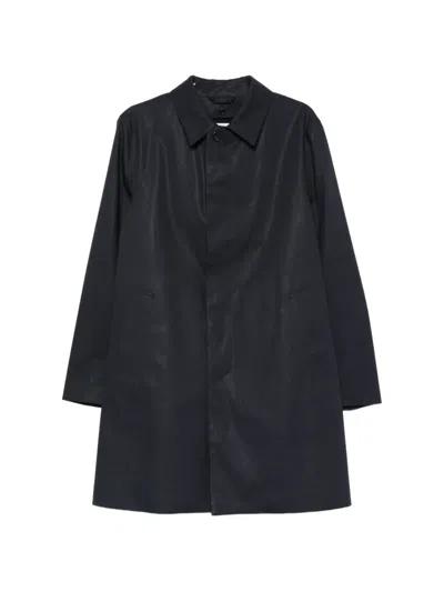 Mackintosh Dunoon Gm Buttoned Coat In Blue
