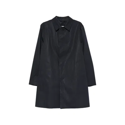 Mackintosh Dunoon Gm Buttoned Coat In Blue