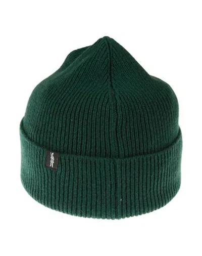 Mackintosh Eco Cash Beanie Man Hat Dark Green Size Onesize Recycled Cashmere In Black