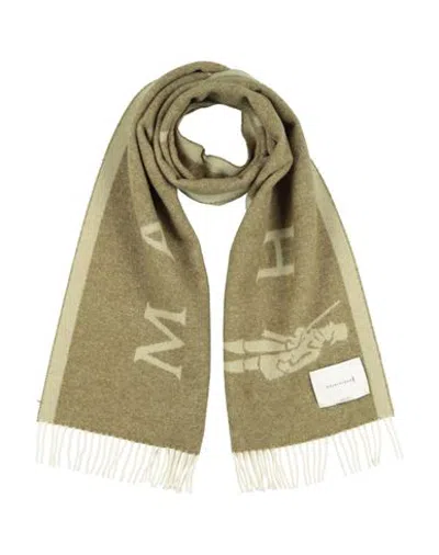 Mackintosh Edinburgh Wool Scarf Man Scarf Military Green Size - Wool
