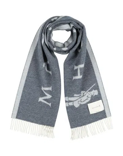 Mackintosh Edinburgh Wool Scarf Man Scarf Navy Size - Wool In Blue