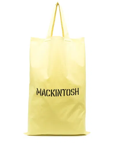 Mackintosh Empoli Oversized Logo-print Tote Bag In Yellow
