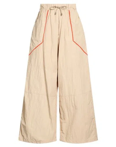 Mackintosh Flora Taped Wide Pant Woman Pants Beige Size S/m Polyamide, Cotton In Neutral