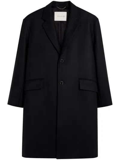 Mackintosh Humbie Chester Wool Coat In Blue