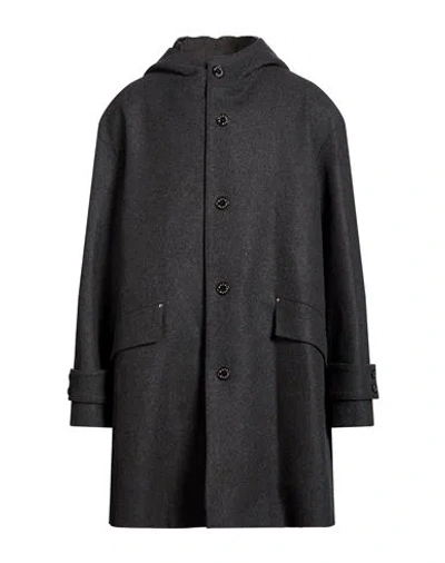 Mackintosh Humbie Hood Gts Sl Gm-1161f/wo Man Coat Charcoal Size 42 Wool In Black