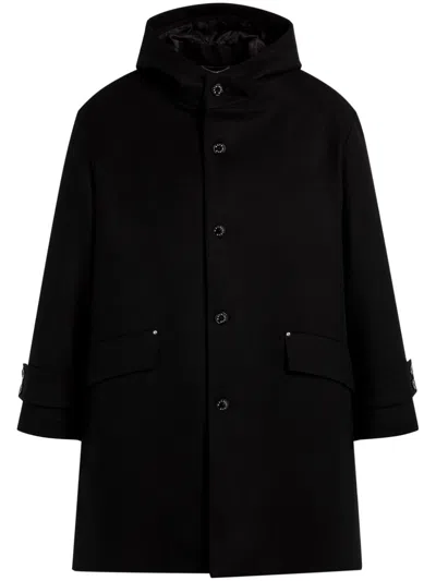 Mackintosh Humbie Hooded Coat In Black
