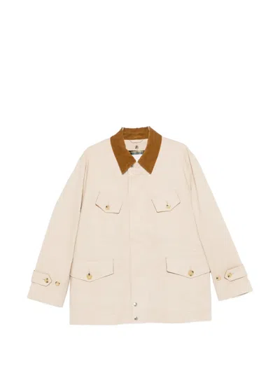 Mackintosh Jedburgh Corduroy-collar Flap-pockets Jacket In Neutral
