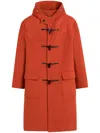 Mackintosh Kilmarnock Wool Coat In Orange