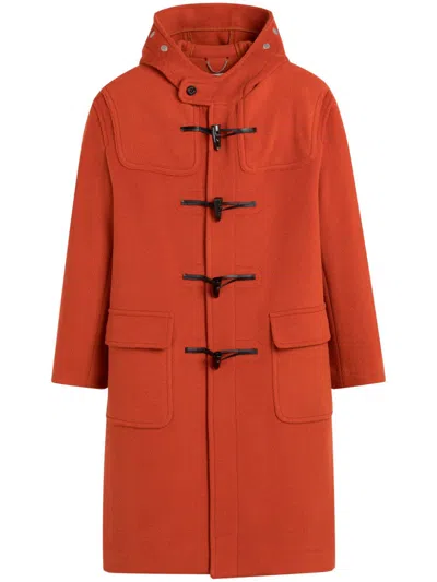 Mackintosh Kilmarnock Wool Coat In Orange