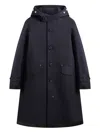 Mackintosh Kirkton Hooded Coat In Blue