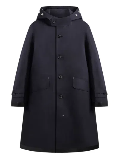 Mackintosh Kirkton Hooded Coat In Blue