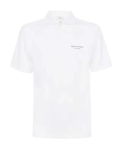 Mackintosh Logo Polo Shirt In White
