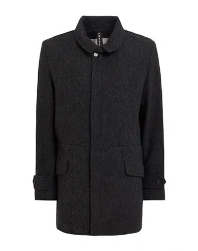 Mackintosh Man Coat Charcoal Size Xl Wool In Gray