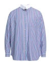 Mackintosh Man Shirt Slate Blue Size M Cotton In Blue