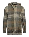 Mackintosh Man Sweatshirt Military Green Size M Cotton, Polyamide In Military Green