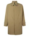Mackintosh Logo-button Trench Coat In Brown
