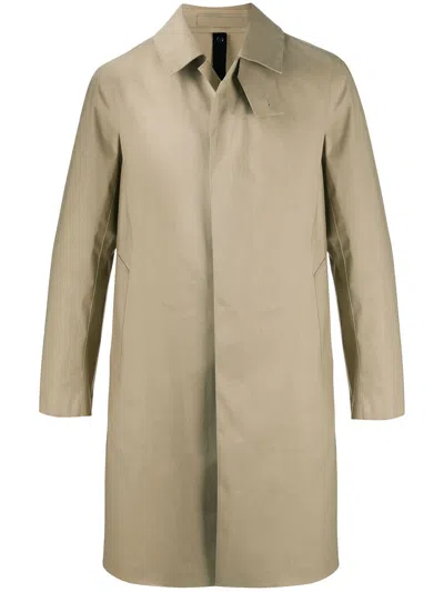 Mackintosh Oxford Bonded Cotton Coat In Neutrals