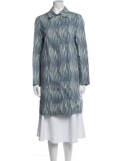 Pre-owned Mackintosh Striped Coat In Blue