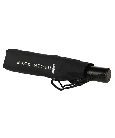 Mackintosh Umbrella With Logo In Black