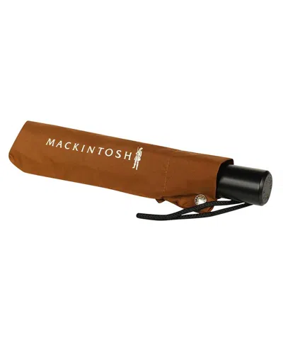 Mackintosh Umbrella With Logo In Brown