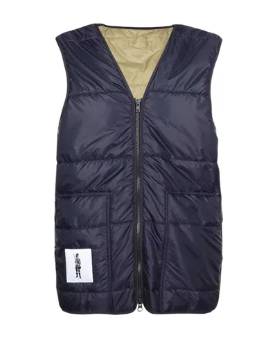Mackintosh V-collar Vest In Black