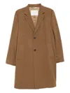 Mackintosh Wool Button-up Coat In Brown