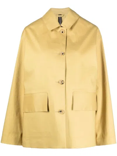Mackintosh Zinnia Button-up Cotton Jacket In Gold