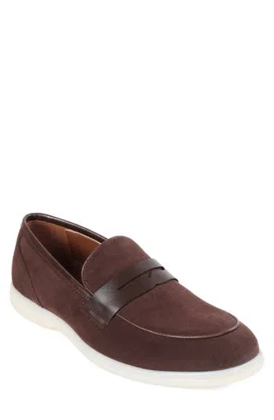 Macnola Broome Penny Loafer In Dark Brown