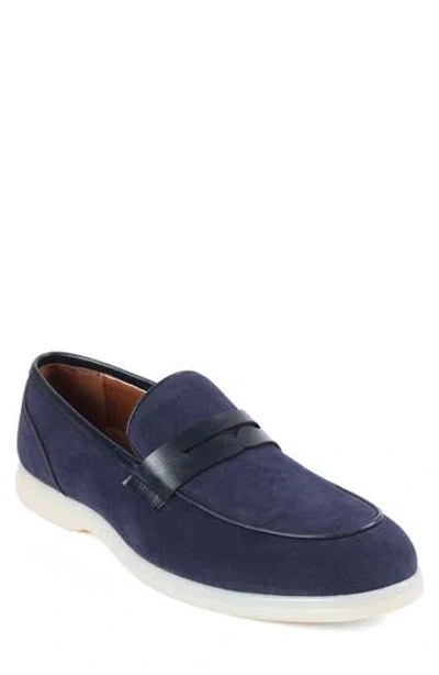 Macnola Broome Penny Loafer In Navy Blue