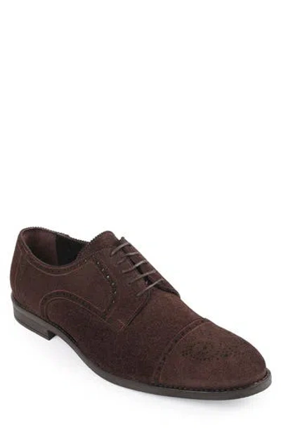 Macnola Dakota Brogue Cap Toe Derby In Brown