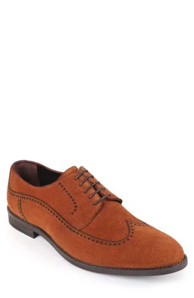 Macnola Hawaii Brogue Wingtip Derby In Orange