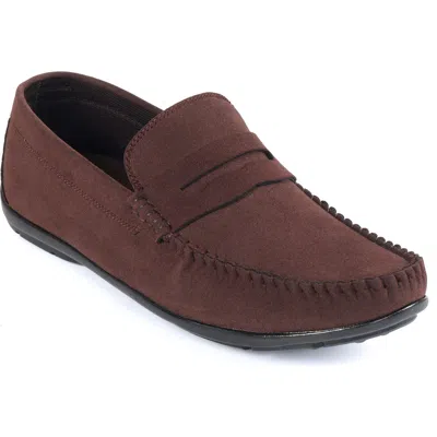 Macnola Hudson Penny Driving Loafer In Dark Brown