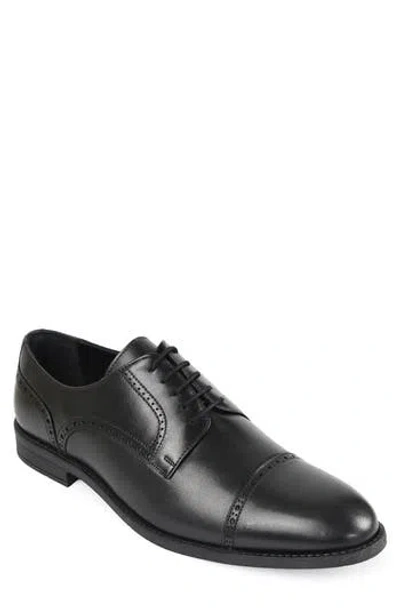 Macnola Kansas Brogue Cap Toe Derby In Black