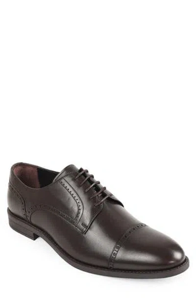 Macnola Kansas Brogue Cap Toe Derby In Brown