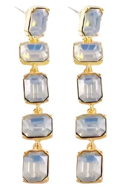 Macrae & Co . Alice Crystal Linear Drop Earrings In Multi