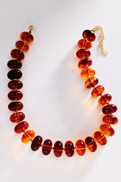 Macrae & Co Autumn Beaded Necklace In Brown