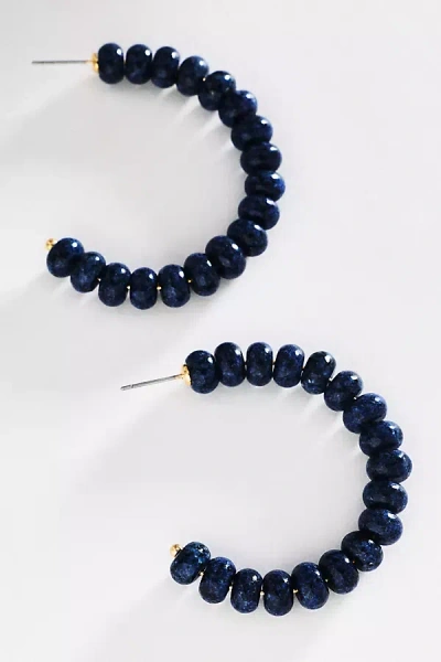 Macrae & Co Bauble Hoop Earrings In Blue