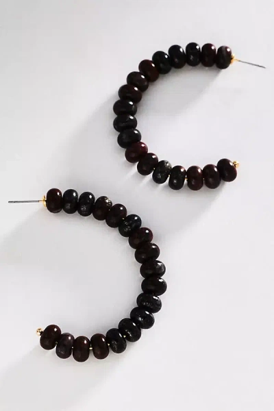 Macrae & Co Bauble Hoop Earrings In Brown