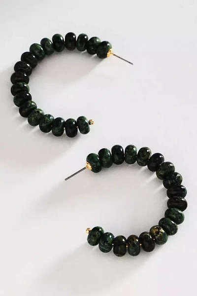Macrae & Co Bauble Hoop Earrings In Green