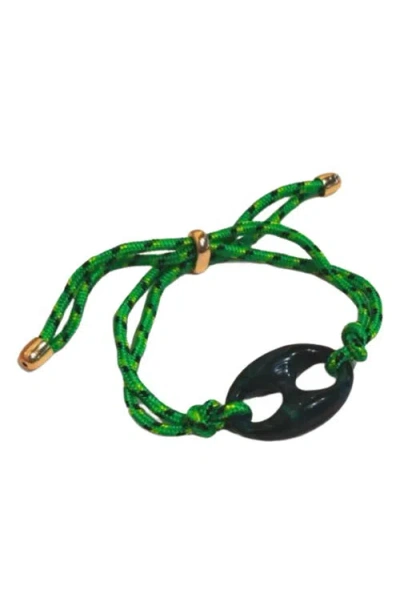 Macrae & Co . Chalet Adjustable Cord Bracelet In Green