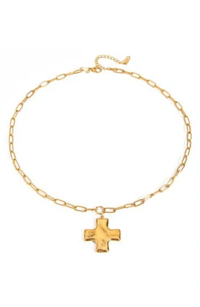 Macrae & Co . Crossroads Pendant Necklace In Gold