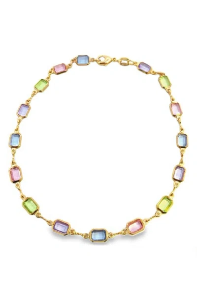 Macrae & Co . Crystal Collar Necklace In Gold