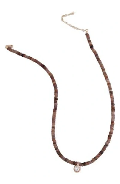 Macrae & Co . Elizabeth Beaded Necklace In Brown