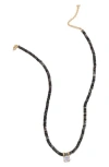 Macrae & Co . Elizabeth Beaded Necklace In Gray