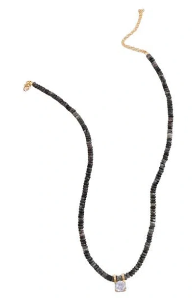 Macrae & Co . Elizabeth Beaded Necklace In Gray