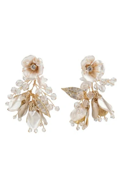 Macrae & Co . Falling Flowers Drop Earrings In Gold