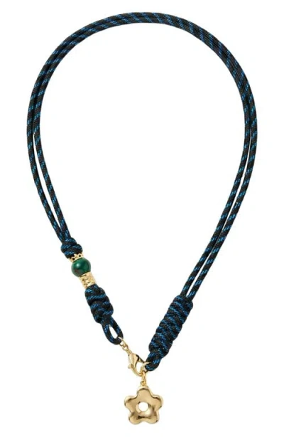 Macrae & Co . Gardenia Rope Pendant Necklace In Gold